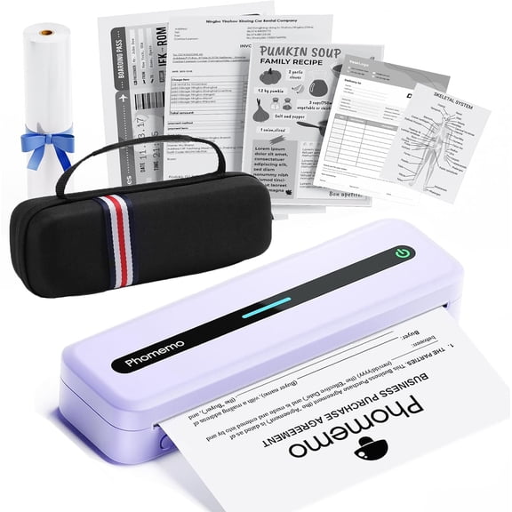 Phomemo Portable Printers Wireless, M832 Bluetooth Thermal Printer, Inkless Mobile Printer Support 8.5'' x 11'' & A4 Thermal Paper, Compatible with iPhone Android Laptop for Office Car Home