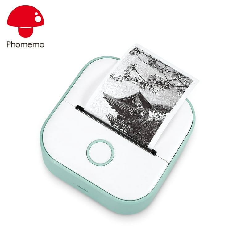  Mini Printer - T02 Bluetooth Inkless Instant Photo Printer,  Small Thermal Pocket Sticker Printer, Portable Mobile Phone Picture  Printer, for Students, White (Bunny Case Not Included) : Office Products