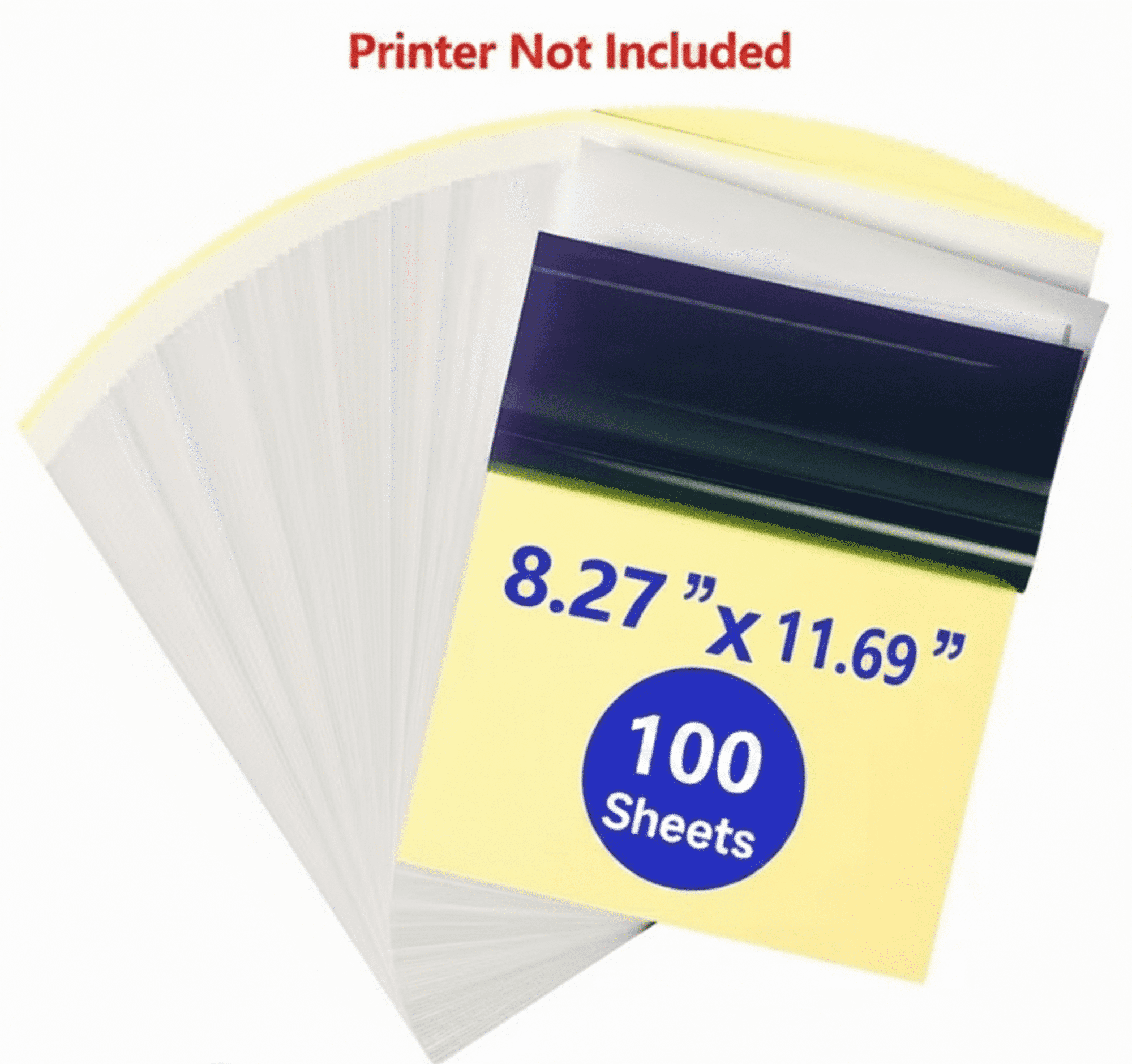 Phomemo Tattoo Transfer Paper, 210x297mm (8.27x11.69 inch) 100 sheets, compatible with A4 machines A881U/TP88/M08F/A281/A887, suitable for tattoo artists and tattoo enthusiasts.
