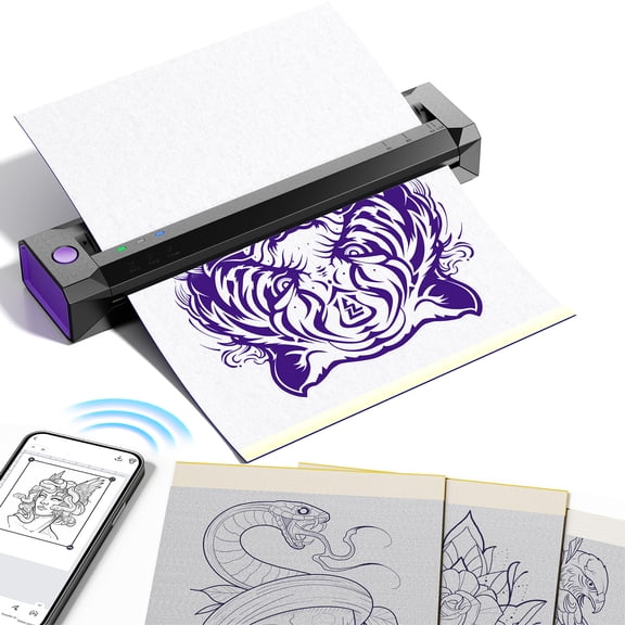 Phomemo Upgraded Tattoo Stencil Printer, A881U Wireless Thermal Tattoo Printer, Essential Tattoo Equipment for Both Experienced Artists and Beginners, Compatible with Phone and PC