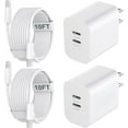 thumbnail image 1 of JOZASHON IPhone 16 Pro  Charger Fast Charging, 40W Dual Port USB C Wall Charger Plug with 10FT Long USB C to C Cable for iPhone 15 Pro Max/15Pro/15/15Plus,iPad Pro,Pods Pro2,Samsung/Android Phone, 1 of 8