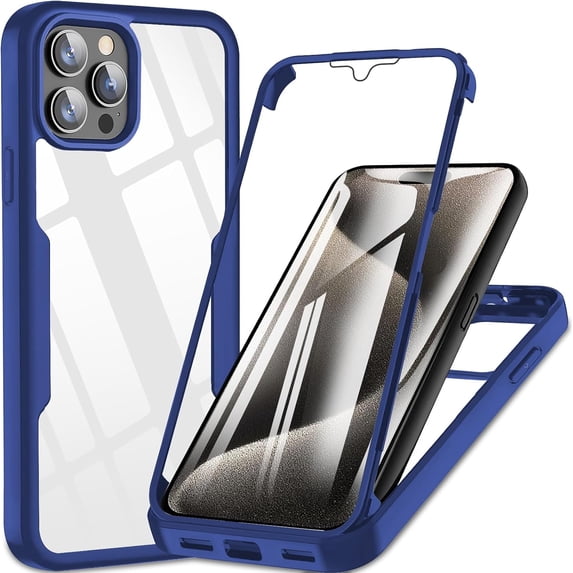 for Phone 15 Pro Max case Clear Case 360° Full Body Protective Shockproof Anti-Scratch Phone Case Cover for Phone 15 Pro Max case 5G Slilcone TPU Slim Fit Thin for Phone 15 Pro Max Phone case