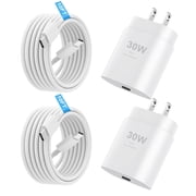 i Phone 17 16 15 Charger Fast Charging,2Pack 30W USB C Wall Phone Charger Block 10FT Long USB C Cable Cord Compatible with iPhone 17 16 15/16 15 Pro Max/16 15 Pro/15 Plus Case