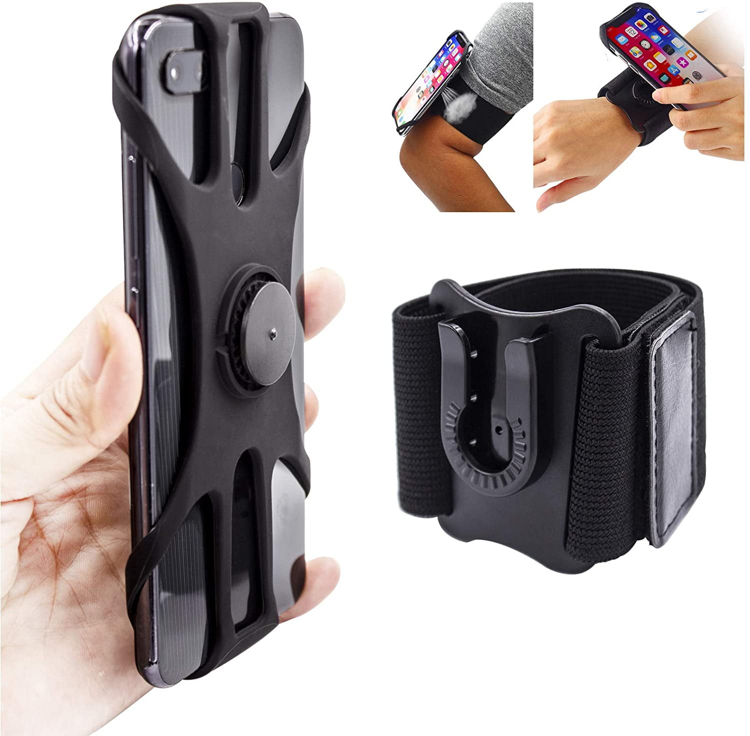 SenMore Brazalete Movil Running,Brazalete de antebrazo Movil Transpirable  con Bolsillito Airpodsy Rotación de 360​​°,para Poco X3 Pro,Redmi Note