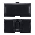 thumbnail image 1 of Phone Belt Holder Case for 5.0-5.2" Cell Phones, Horizontal Leather Phone Belt Pouch, Black 6"x3.1"x0.5", 1 of 4