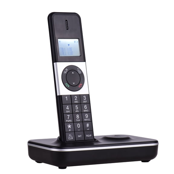 Phone Bisofice Digital Cordless Phone Telephone with LCD Display Caller ID Hands-free Calls Conference Call 16 Languages Support 5 Handsets Connection for Office Business Home Family