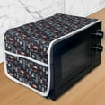 thumbnail image 1 of Phone Booth Microwave Oven Cover, British Themed Pattern with Symbolic, Water Resistant Organizer with Pockets for Kitchen, 36" x 12", Multicolor, by Ambesonne, 1 of 4
