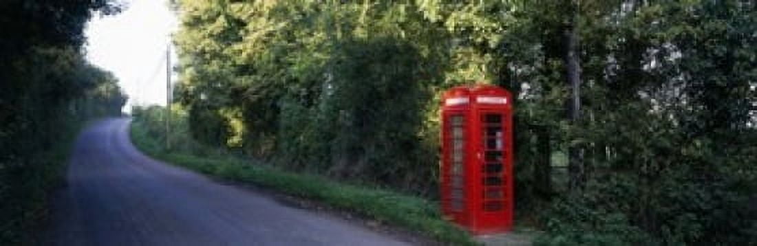 Phone Booth Worcestershire England United Kingdom Canvas Art - Panoramic Images (18 x 6)