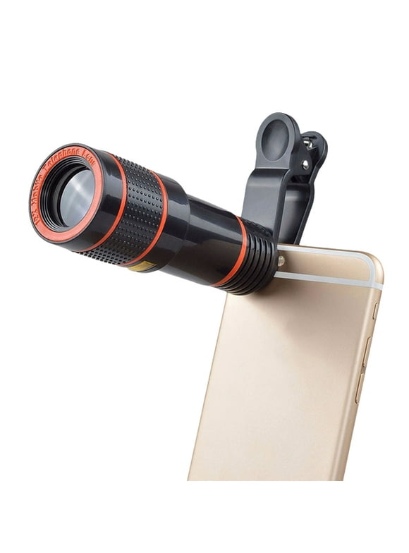 Phone Camera Lens Kit for iPhone and Android, 12X Telephoto Zoom Lens, Phone Wide Angle & Macro Lens, Camera Lens Compatible with iPhone Plus and Other Smartphone