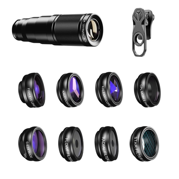 Phone Camera Lens for Phone 16 15 22X Telephoto Fisheye Lens Wide Angles Macro Lens Lens Set