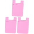 thumbnail image 1 of Phone Card Holder 3pcs Credit Card Wallet Silicone Phone case Pink Phone Cases Holder Phone Wallet Cell Phone Sticker Smartphone, 1 of 5