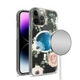 thumbnail image 1 of Phone Case for Apple iPhone 12 Pro Max Hybrid Flower Design Stylish Fashion Hard MagSafe Compatible Shockproof Cover fit iPhone 12 Pro Max - White Roses, 1 of 6