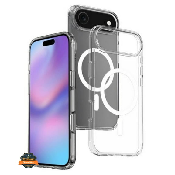 Phone Case for Apple iPhone 17 AIR Hybrid Clear Case Compatible with MagSafe Shockproof Protective Transparent Back, Slim Fit, Wireless Charging Ready Cover Fit for Apple iPhone 17 Air (6.6") (Clear)