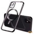 thumbnail image 1 of Phone Case for Apple iPhone 17 Clear Hybrid Case with Plating Chrome Frame, Camera Protection, MagSafe Compatible Cover Fit for Apple iPhone 17 (6.3") (Black), 1 of 7