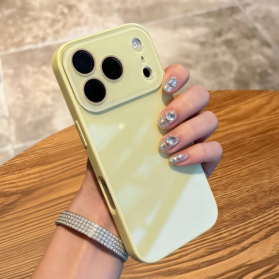 Phone Case: for Apple iPhone 17 Pro Max Case, iPhone 16 Macaron Ice-sense Glass Case, 15 Simple New Style, 14 Couples, 13 Solid Color, 17 Pro Full-coverage Lens, 16 Pro Phone Cover.