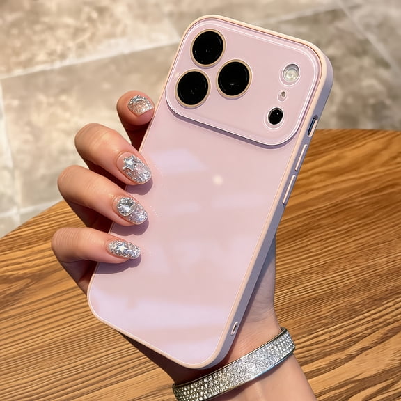 Phone Case: for Apple iPhone 17 Pro Max Case, iPhone 16 Macaron Ice-sense Glass Case, 15 Simple New Style, 14 Couples, 13 Solid Color, 17 Pro Full-coverage Lens, 16 Pro Phone Cover.