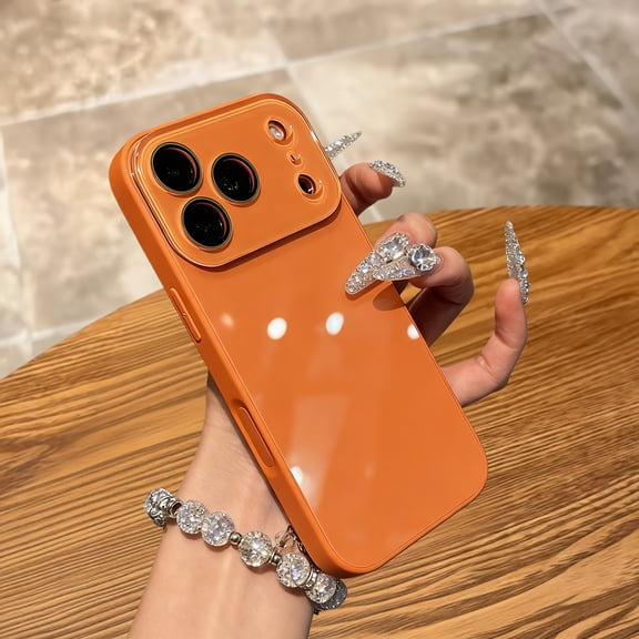 Phone Case: for Apple iPhone 17 Pro Max Case, iPhone 16 Macaron Ice-sense Glass Case, 15 Simple New Style, 14 Couples, 13 Solid Color, 17 Pro Full-coverage Lens, 16 Pro Phone Cover.