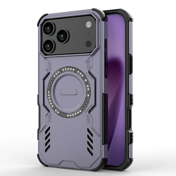 Phone Case for Apple iPhone 17 Pro Max, Compatible with MagSafe Slim Fit iPhone 17 Pro Max Case with Hybrid TPU PC Back Cover Camera Lens Protective Shockproof iPhone 17 Pro Max Cover, Purple