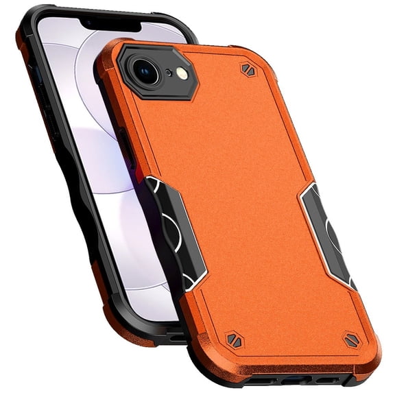 Phone Case for Apple iPhone 17E /16E Shockproof Rugged Hybrid TPU Anti-Slip Grip Armor Military Grade Drop Resistant Shock-Absorbing Impact Cover [Cosmic Orange]