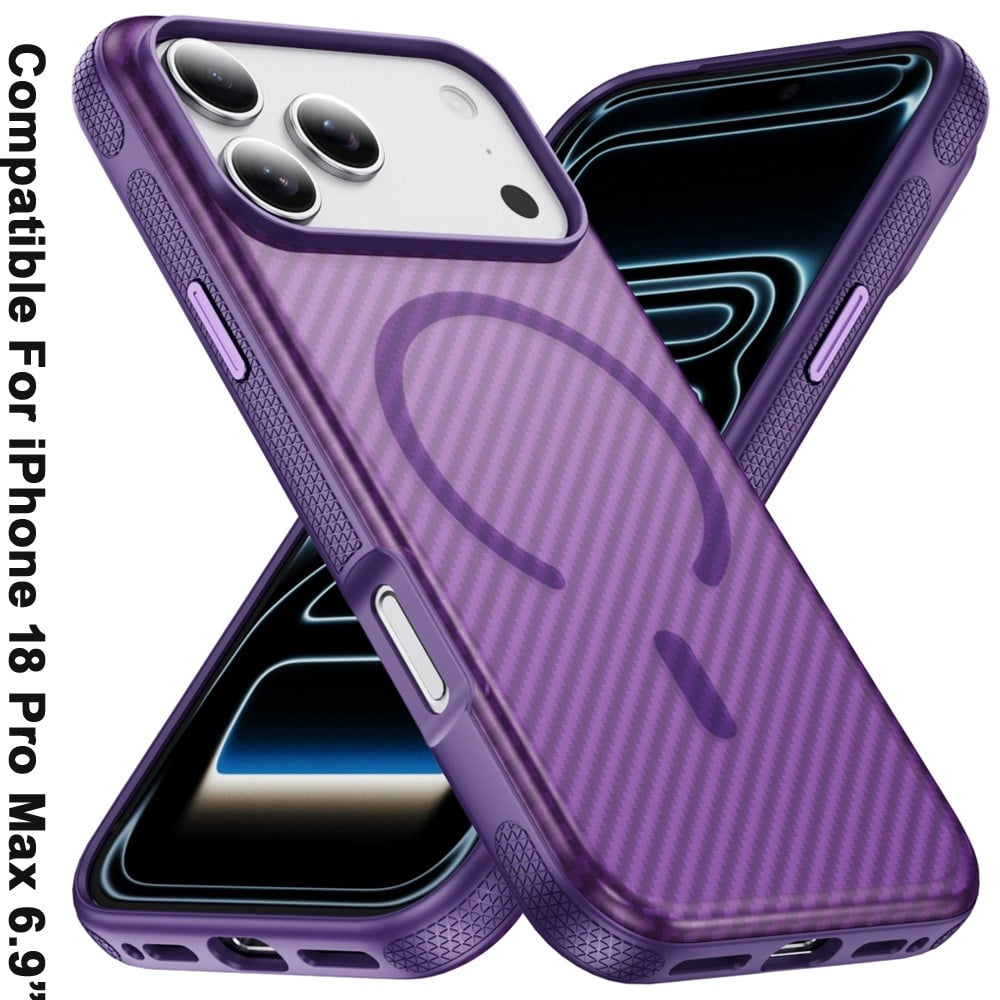 Phone Case for Apple iPhone 18 Pro Max Shockproof Magnetic Carbon Fiber ...