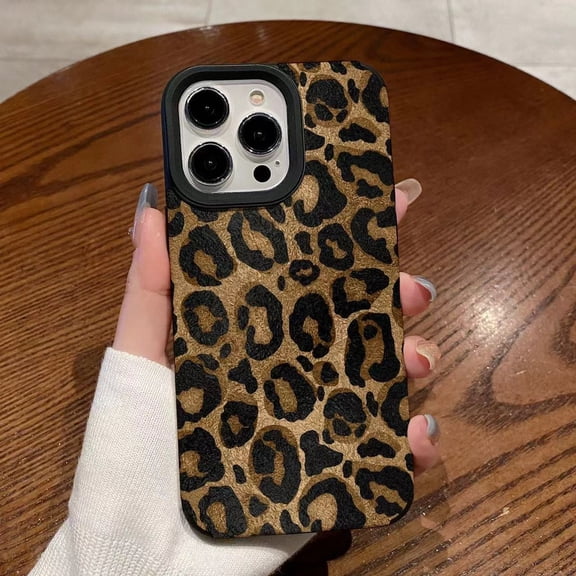 Phone Case Applicable for Leopard Print IPhone15ProMax Apple 15 Mobile Phone Case 11 Anti-drop Large Hole XR Max Creative Protective Case