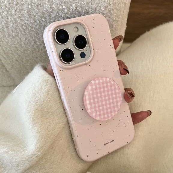 [Protective Soft Shell] Phone Case - Color-Blocked Black Dot Checkered Case Suitable for Apple 16, Iphone 17 Pro Max, Fully Protective Soft Shell for 13, Drop-Resistant for 15/14/12