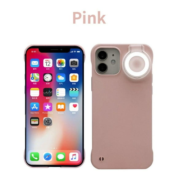 Phone Case Built-in Selfie Ring Light Case for iPhone 13/13 Pro Max, LED Illuminated Selfie Light Case