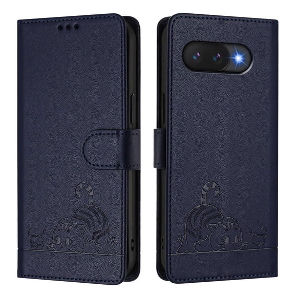 Phone Case Compatible with Google Pixel 9A with Kickstand,Card Slots,Silicone Bumper,Shockproof,Flip Wallet Leather Protective Cover for Google Pixel 9A,S5