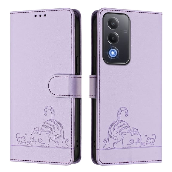 Phone Case Compatible with OPPO A5 5G/A3 PRO 5G Overseas/OPPO A3 PRO 5G India/OPPO A80 5G Europe/OPPO K12X 5G Overseas with Kickstand,Card Slots,Silicone Bumper,Flip Wallet Leather Cover,S6