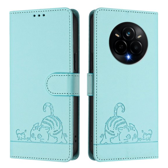 Phone Case Compatible with OPPO Realme 14 Pro 5G with Kickstand,Card Slots,Silicone Bumper,Shockproof,Flip Wallet Leather Protective Cover for OPPO Realme 14 Pro 5G,S1