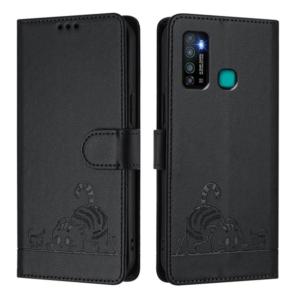 Phone Case Compatible with TECNO HOT 9/TECNO HOT 9 PRO/TECNO CAMON 15/TECNO SPARK 5/TECNO CAMON 15 AIR/TECNO NOTE 7 LIT with Kickstand,Card Slots,Flip Wallet Leather Protective Cover,S3