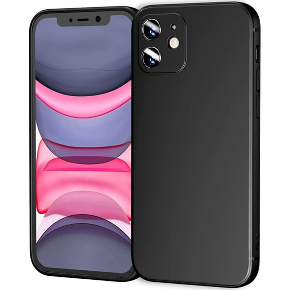 Phone Case Compatible for iPhone 11 6.1 Inch, Slim Fit Cases Soft TPU Bumper Protective Cover, Black