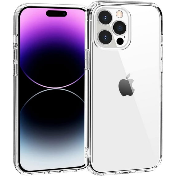 Phone Case Compatible for iPhone 14 Pro, Clear Case Non-Yellowing Shockproof Protective Bumper Slim Cover for 6.1 Inch