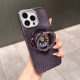 thumbnail image 1 of Phone Case Compatible with iPhone 13 Pro, Hollow Hole Heat Dissipation Breathable Cooling Case with 360 Degree Rotation Finger Ring Kickstand PC Rugged Protection Cover Case,Darkpurple, 1 of 7