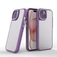 thumbnail image 1 of Phone Case Compatible with iPhone 15 Plus Matte Luxury Stain Resistant Back Cover Case ,Anti-Scratch Shockproof Bumper Drop Protective Slim Fit Frosted Translucent Phone Case,Purple, 1 of 1