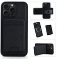 thumbnail image 1 of Phone Case Compatible With iPhone 16 Pro Max , Wallet Card Case, [Card Slots] PU Leather Card Holder [Detachable] with Card Holder Kickstand Magnetic Phone Cover for iPhone 16 Pro Max,Black, 1 of 10