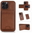 thumbnail image 1 of Phone Case Compatible With iPhone 16 Pro Max , Wallet Card Case, [Card Slots] PU Leather Card Holder [Detachable] with Card Holder Kickstand Magnetic Phone Cover for iPhone 16 Pro Max,Brown, 1 of 10