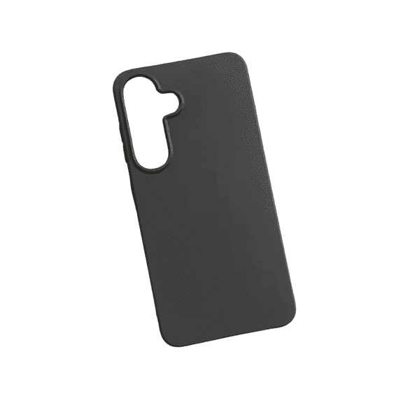 Phone Case Compatible with Samsung S25, Slim Silicone Rubber Gel Case, Protective Anti-Scratch Coating, Shockproof Design, Matte Black Color