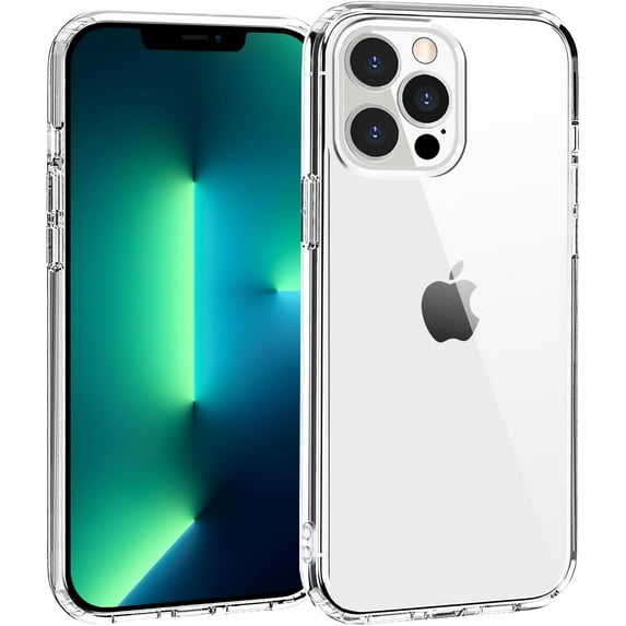 Phone Case Compatible with iPhone 13 Pro Max, Clear Case Non-Yellowing Protective Bumper Hard Back Cover for 6.7 Inch