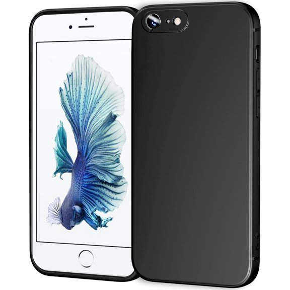 Phone Case Compatible with iPhone 6 & iPhone 6s, Black Case Anti-Fingerprint Protective Bumper Matte Cover for 4.7 Inch