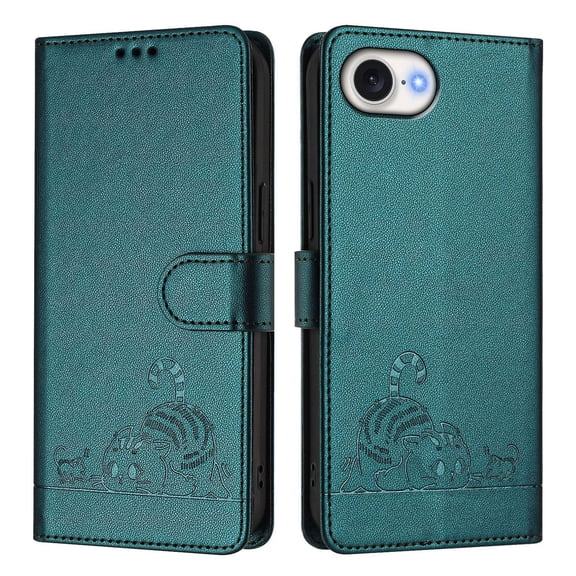 Phone Case Compatible with iPhone SE4 with Kickstand,Card Slots,Silicone Bumper,Shockproof,Flip Wallet Leather Protective Cover for iPhone SE4,S4