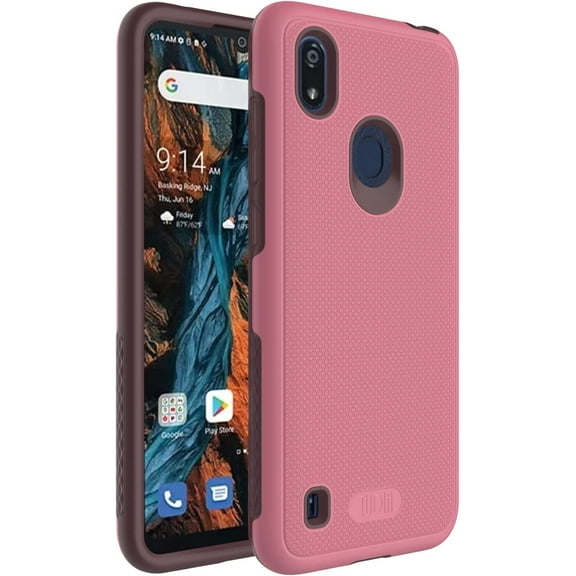 TUDIA MergeGrip Consumer Cellular Verve Connect Phone Case Z6103 Heavy Duty - Smokey Pink