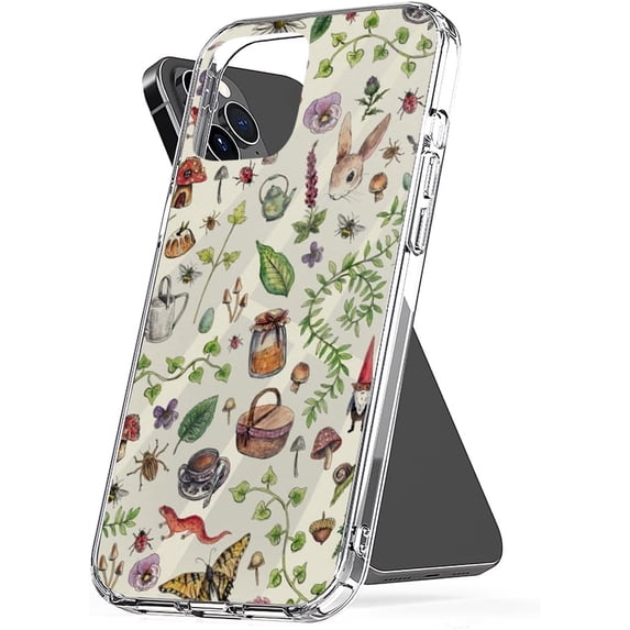 Phone Case Cottagecore Protect Light Accessories Green Shockproof Cover TPU Compatible with iPhone 12 Mini 5.4 Inch