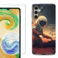thumbnail image 1 of Phone Case Cover for Samsung Galaxy A35 5G, with Tempered Glass Screen Protector, by OneToughShield - Astronaut Planting, 1 of 3