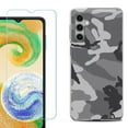 thumbnail image 1 of Phone Case Cover for Samsung Galaxy A35 5G, with Tempered Glass Screen Protector, by OneToughShield - Camo B/W, 1 of 3