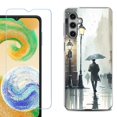 thumbnail image 1 of Phone Case Cover for Samsung Galaxy A35 5G, with Tempered Glass Screen Protector, by OneToughShield - City in the rain, 1 of 3