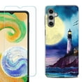 thumbnail image 1 of Phone Case Cover for Samsung Galaxy A35 5G, with Tempered Glass Screen Protector, by OneToughShield - Lighthouse Moon, 1 of 3
