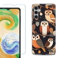 thumbnail image 1 of Phone Case Cover for Samsung Galaxy A35 5G, with Tempered Glass Screen Protector, by OneToughShield - Owl Mix, 1 of 3