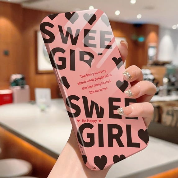 Phone Case Creative English Word Design All-inclusive Film Phone Case Full Camera Protect Case Cover for iPhone 13 Pro Max