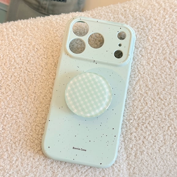 [Protective Soft Shell] Phone Case - Color-Blocked Black Dot Checkered Case Suitable for Apple 16, Iphone 17 Pro Max, Fully Protective Soft Shell for 13, Drop-Resistant for 15/14/12